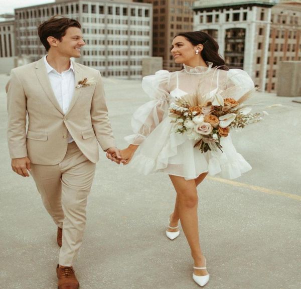 casual design short wedding dresses bridal gowns high neck long puffy sleeve ruffles a line cute mini vestido de noiva outdoor 2026744820, White
casual design short wedding dresses bridal gowns high neck long puffy sleeve ruffles a line cute mini vestido de noiva outdoor 2026744820, White