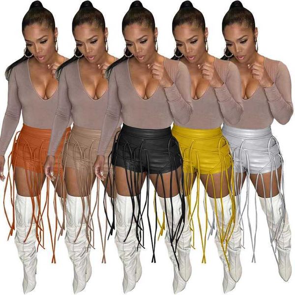 tassel pu leather shorts womens short pants 2023 summer designer fashion rope woven low waist joggers, White;black
tassel pu leather shorts womens short pants 2023 summer designer fashion rope woven low waist joggers, White;black