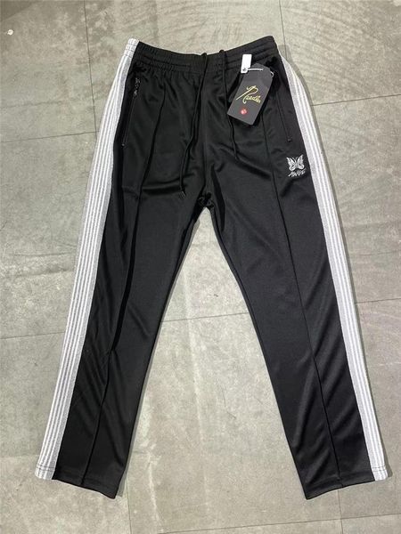 pants 21fw new hiphop awge needles pants men women butterfly embroidered logo needles track pants side striped trousers, Black
pants 21fw new hiphop awge needles pants men women butterfly embroidered logo needles track pants side striped trousers, Black