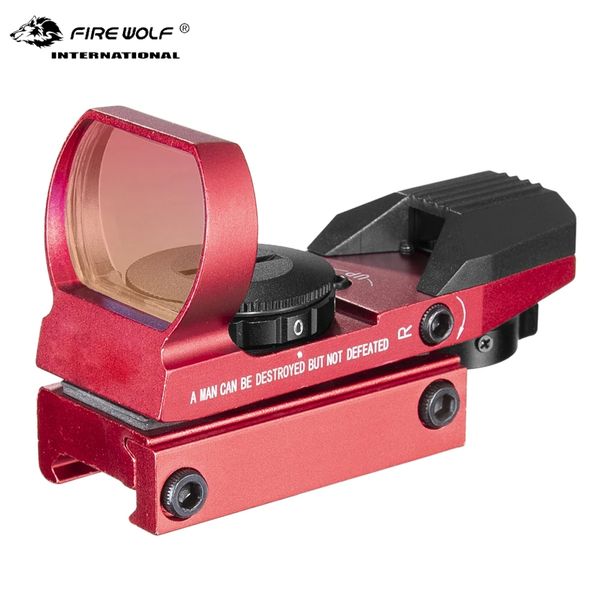 hunting optics red black holographic rifle scope reflex sights tactical red dot sight with 4 reticle for 20mm rail
hunting optics red black holographic rifle scope reflex sights tactical red dot sight with 4 reticle for 20mm rail
