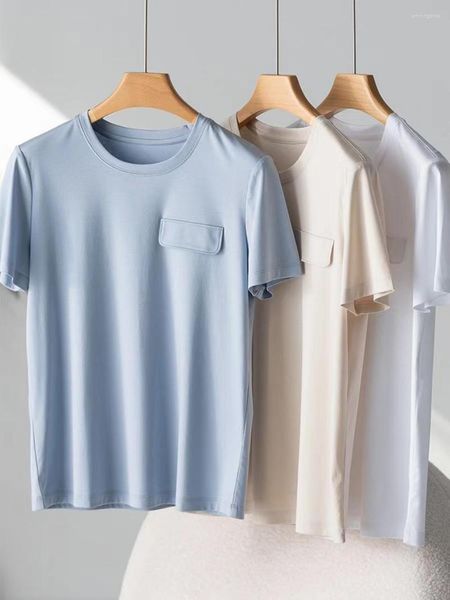women's t shirts women solid shirt real silk cotton blend round collar chest pocket summer tee 2023 blue red, White
women's t shirts women solid shirt real silk cotton blend round collar chest pocket summer tee 2023 blue red, White