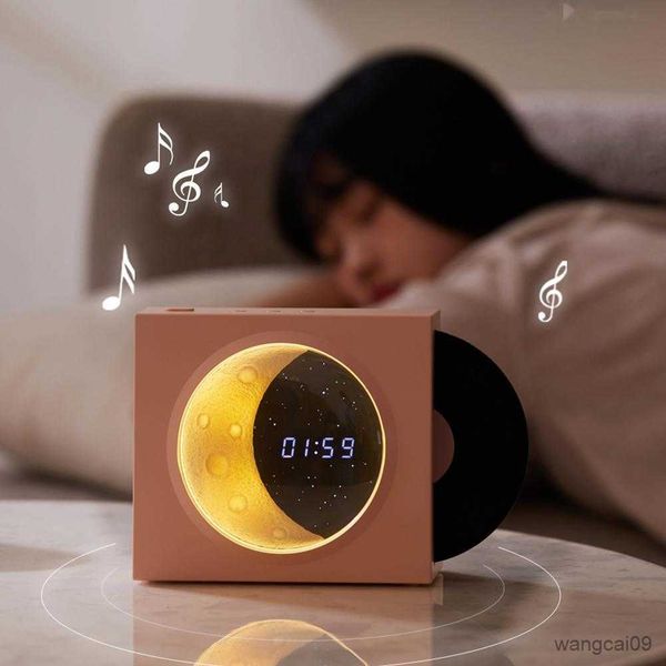 Image of Portable Speakers Moon Clock Speaker Bluetooth-compatible Player Nostalgia Large Volume Desktop Outdoor Small Audio for Party R230608