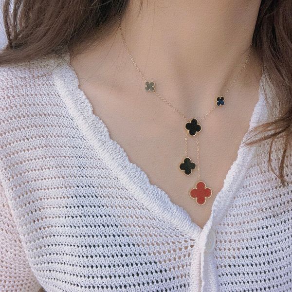 3style fashion desinger necklace for women elegant 4/four leaf clover necklaces highly quality choker chains jewelry 18k plated gold girls g, Silver
3style fashion desinger necklace for women elegant 4/four leaf clover necklaces highly quality choker chains jewelry 18k plated gold girls g, Silver