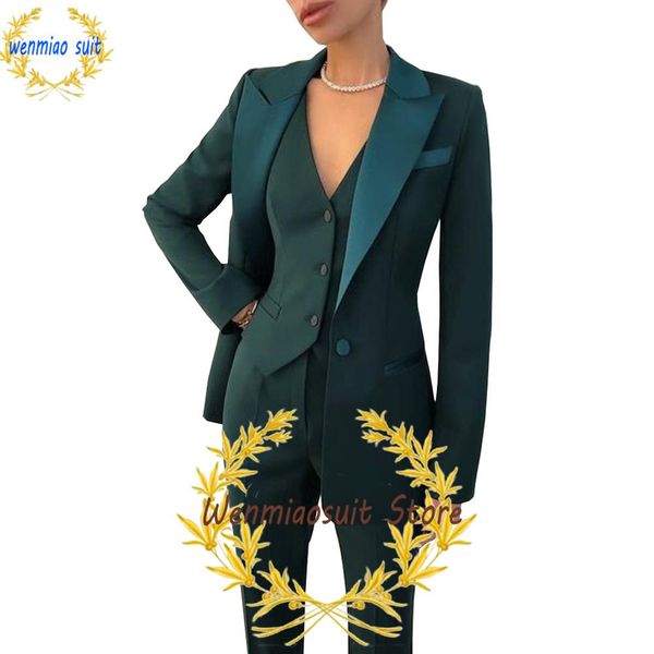 pants suit for women formal blazer pants vest 3 piece business office workwear slim fit jacket lady fashion outfit tuxedo, White
pants suit for women formal blazer pants vest 3 piece business office workwear slim fit jacket lady fashion outfit tuxedo, White