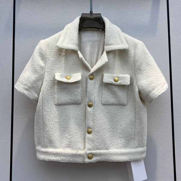 white fleece luxury women short jacket classic button female clothes all-match fashion unique casual short sleeve coat ing, Black;brown
white fleece luxury women short jacket classic button female clothes all-match fashion unique casual short sleeve coat ing, Black;brown