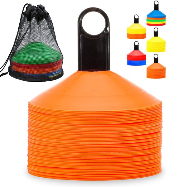 training equipment set of 50 agility soccer cones with carry bag disc and holder for football kids sports field cone markers 230608
training equipment set of 50 agility soccer cones with carry bag disc and holder for football kids sports field cone markers 230608