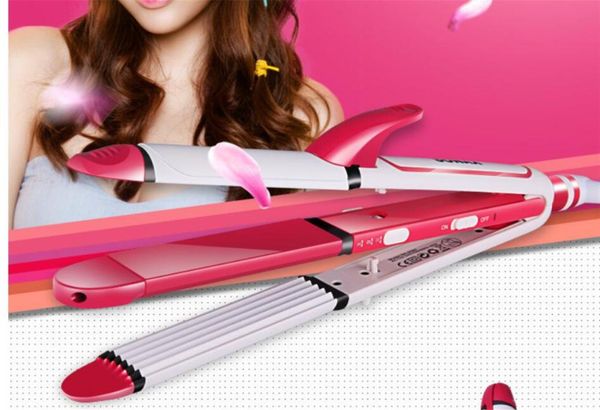 3 in 1 electric hair curling hairstyler curling ceramic flat iron corrugated roller waver curler iron styling hair straightener6062939, Black
3 in 1 electric hair curling hairstyler curling ceramic flat iron corrugated roller waver curler iron styling hair straightener6062939, Black