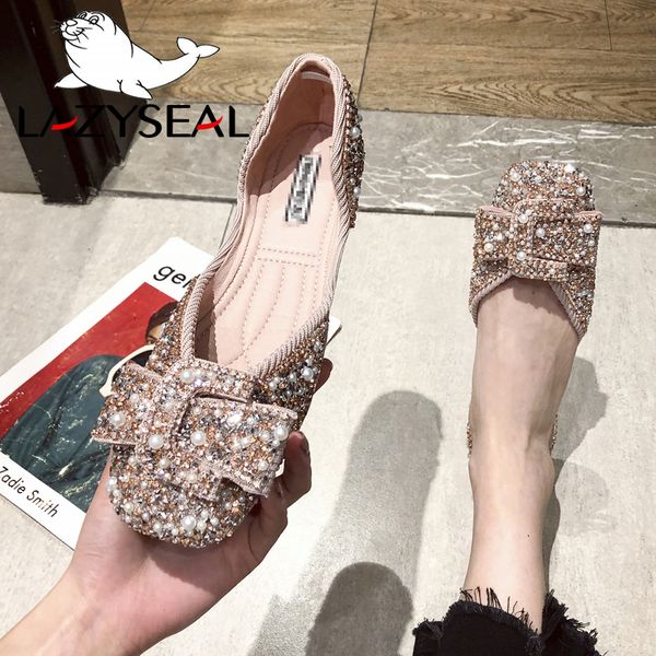 lazyseal crystals pearl butterfly-knot women flats bling woman shoes ladies soft sole square toe slip-on bling shoes, Black
lazyseal crystals pearl butterfly-knot women flats bling woman shoes ladies soft sole square toe slip-on bling shoes, Black