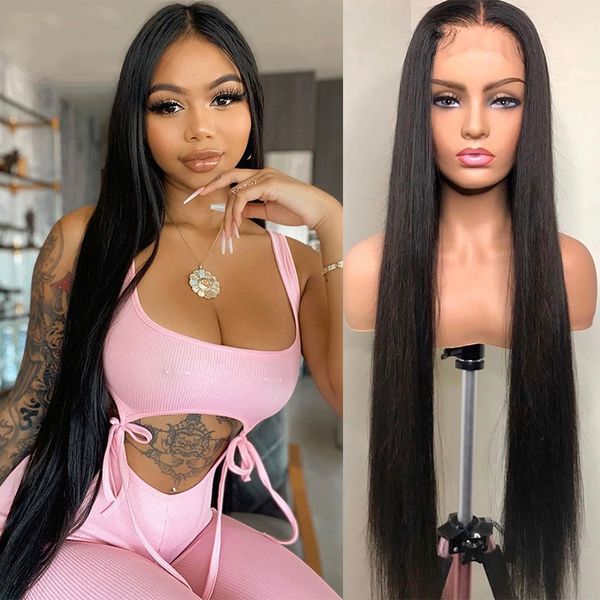 40 inch 180%density straight lace frontal wig human hair 28 inch 13x4 full lace wigs for women human hair brazilian pre plucked, Black;brown
40 inch 180%density straight lace frontal wig human hair 28 inch 13x4 full lace wigs for women human hair brazilian pre plucked, Black;brown