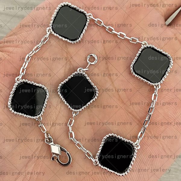 4 leaf designer bracelets for women party accessory trendy gold filled luxury agate shell stainless steel elegant vintage jewelry designers, Golden;silver
4 leaf designer bracelets for women party accessory trendy gold filled luxury agate shell stainless steel elegant vintage jewelry designers, Golden;silver