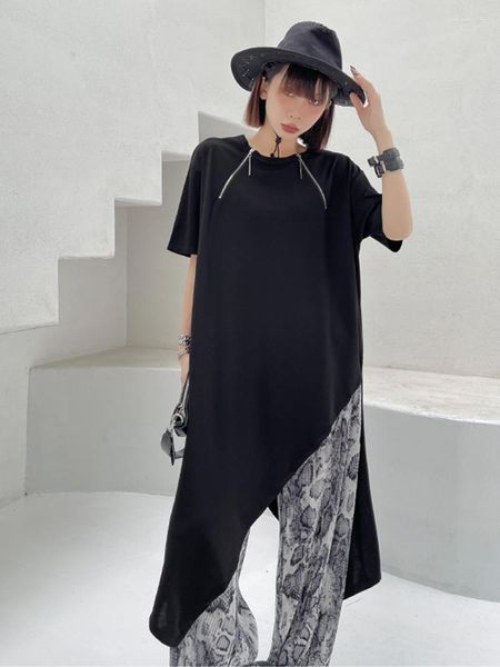 women's t shirts o-neck dress irregular short sleeve pullover casual solid color elegant personality temperament 2023 fashion wld11076, White
women's t shirts o-neck dress irregular short sleeve pullover casual solid color elegant personality temperament 2023 fashion wld11076, White