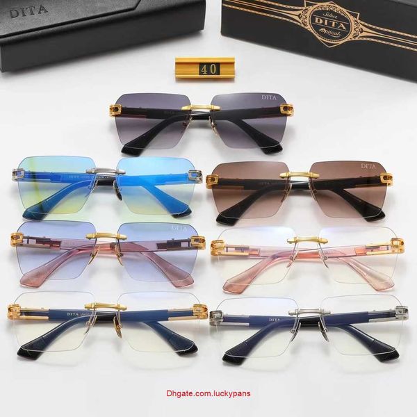 men's and women's same driving hd box sunglasses brand dita dld1, White;black