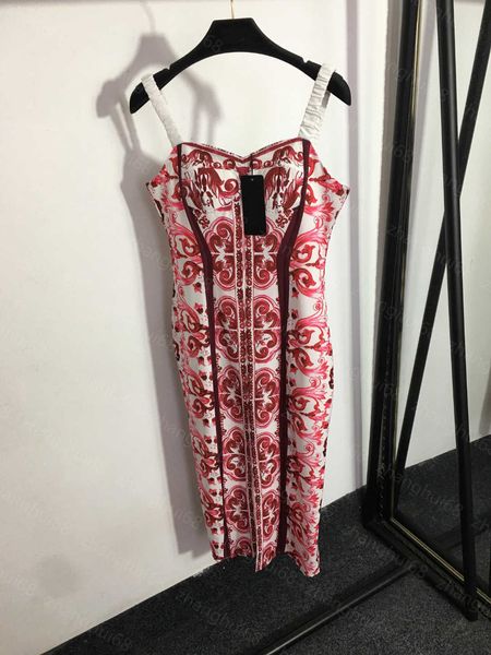 23ss womens designer clothing summer dresses women dress vintage print wrap hip slim-fit strap dress womens clothing, Black;gray
23ss womens designer clothing summer dresses women dress vintage print wrap hip slim-fit strap dress womens clothing, Black;gray