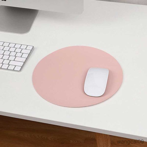 Image of Mouse Pads Wrist Personalized Double-sided Mouse Pad Desk Leather Round Shape For Computer R230718
