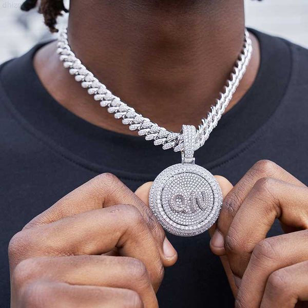 icecalm european and american rotating letter necklace customized diy design sense personalized zircon hip hop men's cuban necklace, Silver
icecalm european and american rotating letter necklace customized diy design sense personalized zircon hip hop men's cuban necklace, Silver