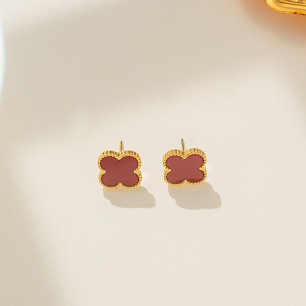 jewelry 4/ four-leaf clover charm earrings back mother-of-pearl silver fashion 18k gold-plated agate for women valentine's day wedding, Golden
jewelry 4/ four-leaf clover charm earrings back mother-of-pearl silver fashion 18k gold-plated agate for women valentine's day wedding, Golden