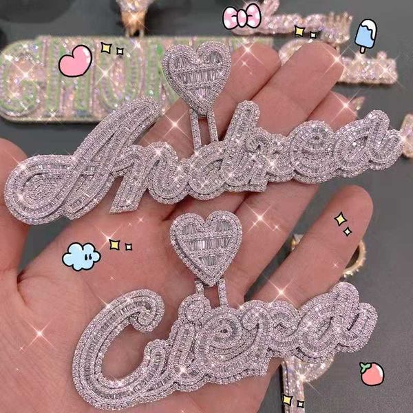 hip hop necklace full rhinestone diamond square zirconium baguette iced out heart buckle custom name necklace with cuban chain, Silver
hip hop necklace full rhinestone diamond square zirconium baguette iced out heart buckle custom name necklace with cuban chain, Silver