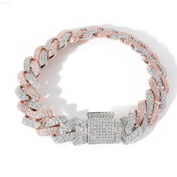 chain bracelet punk hip hop cuba gold plated white gemstone 925 sliver for woman and man, Silver
chain bracelet punk hip hop cuba gold plated white gemstone 925 sliver for woman and man, Silver