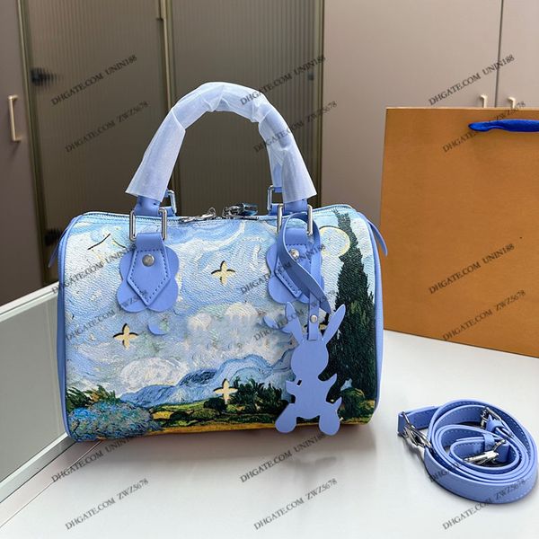 23ss womens luxurys designers speedy 25 tote bag graffiti flowers pillow shoulder strap crossbody women handbag with original silver metal p
23ss womens luxurys designers speedy 25 tote bag graffiti flowers pillow shoulder strap crossbody women handbag with original silver metal p