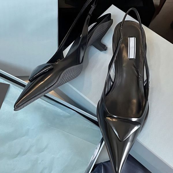 luxury brand high heels pointed sandals p triangle buckle womens dress shoes 3.5cm 7.5cm thin heel designer summer real leather wedding shoe, Black
luxury brand high heels pointed sandals p triangle buckle womens dress shoes 3.5cm 7.5cm thin heel designer summer real leather wedding shoe, Black