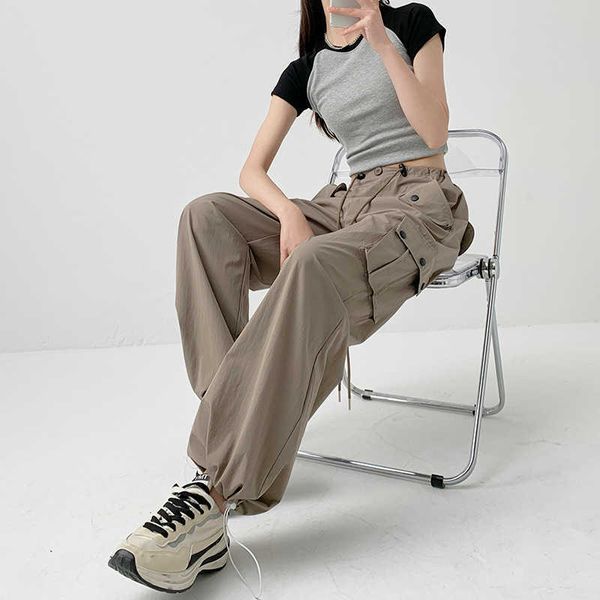 nylon quick drying cargo pants girls' trousers women's summer thin straight wide leg pants casual sports pants, Black;white
nylon quick drying cargo pants girls' trousers women's summer thin straight wide leg pants casual sports pants, Black;white