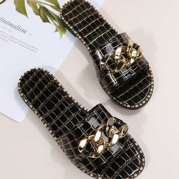 sandals women summer fashion chain flip-flops sandal slippers shoes woman flat platform casual slides 230417, Black
sandals women summer fashion chain flip-flops sandal slippers shoes woman flat platform casual slides 230417, Black