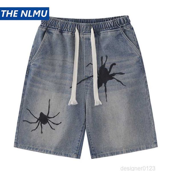 vintage streetwear denim shorts 2023 summer casual spider printed jeans shorts men harajuku hip hop y2k shorts, White;black
vintage streetwear denim shorts 2023 summer casual spider printed jeans shorts men harajuku hip hop y2k shorts, White;black
