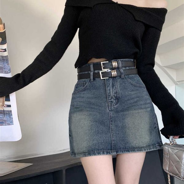 american spicy girls high waist denim short skirt women's summer 2023 new a-line anti shining half body wrap hip, Black
american spicy girls high waist denim short skirt women's summer 2023 new a-line anti shining half body wrap hip, Black