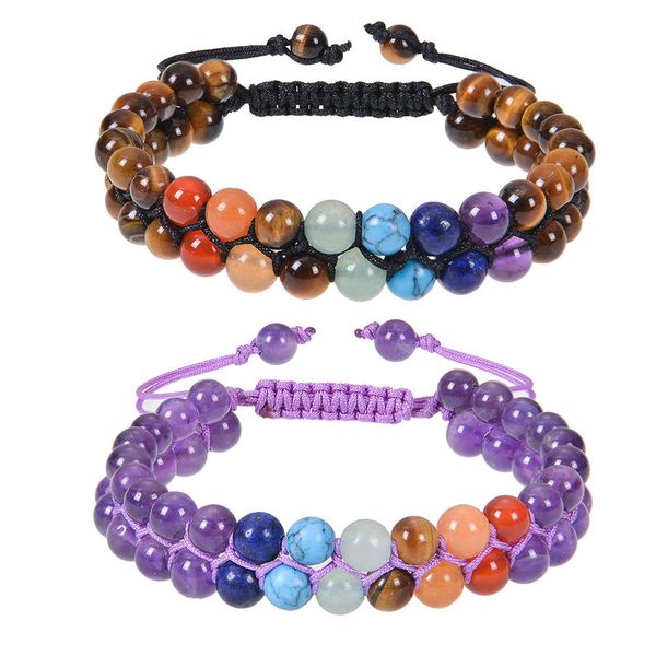 6mm amethyst black onyx howlite double layer crystal stone bracelet adjustable hand woven 7 chakra healing yoga stone bracelet
6mm amethyst black onyx howlite double layer crystal stone bracelet adjustable hand woven 7 chakra healing yoga stone bracelet
