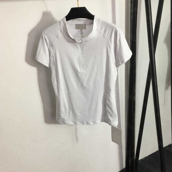 23ss tee womens t-shirt womens designer clothing round neck pure cotton rubber logo half zip standing collar short sleeve blazer womens clot, White
23ss tee womens t-shirt womens designer clothing round neck pure cotton rubber logo half zip standing collar short sleeve blazer womens clot, White