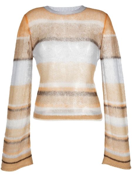 low2023we casual shirt luxury quality with embroidery logo moving castle cotton striped mohair-wool open-knit top, White
low2023we casual shirt luxury quality with embroidery logo moving castle cotton striped mohair-wool open-knit top, White