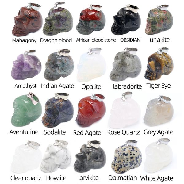 natural stone opal rose quartz tiger's eye crystal skull pendants charms for diy keyring necklace jewelry making, Bronze;silver
natural stone opal rose quartz tiger's eye crystal skull pendants charms for diy keyring necklace jewelry making, Bronze;silver