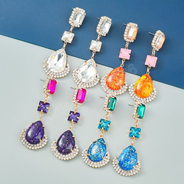 shiny multicolor rhinestone water drop drop earrings for women dinner party wedding accessories fashion charm jewelry, Silver
shiny multicolor rhinestone water drop drop earrings for women dinner party wedding accessories fashion charm jewelry, Silver