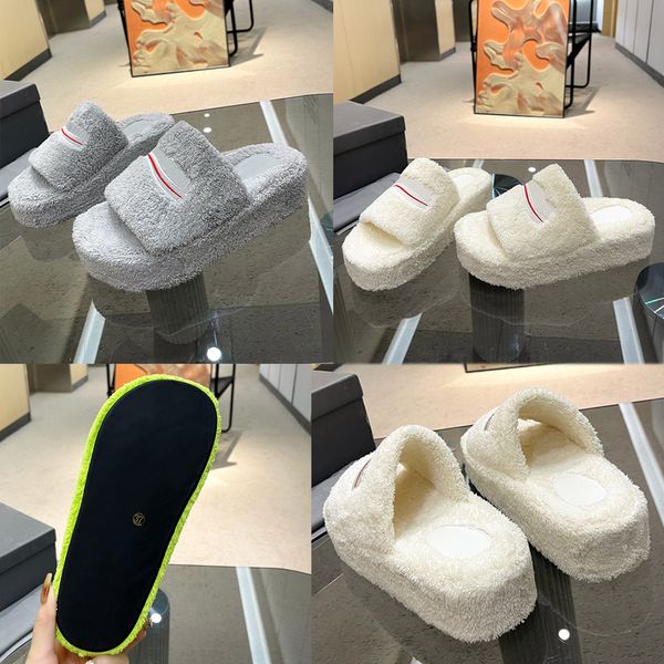 womens designer furry slide sandal platform slippers upper electric embroidery signature logo elevated slippers mule shoes rubber logo sole, Black
womens designer furry slide sandal platform slippers upper electric embroidery signature logo elevated slippers mule shoes rubber logo sole, Black
