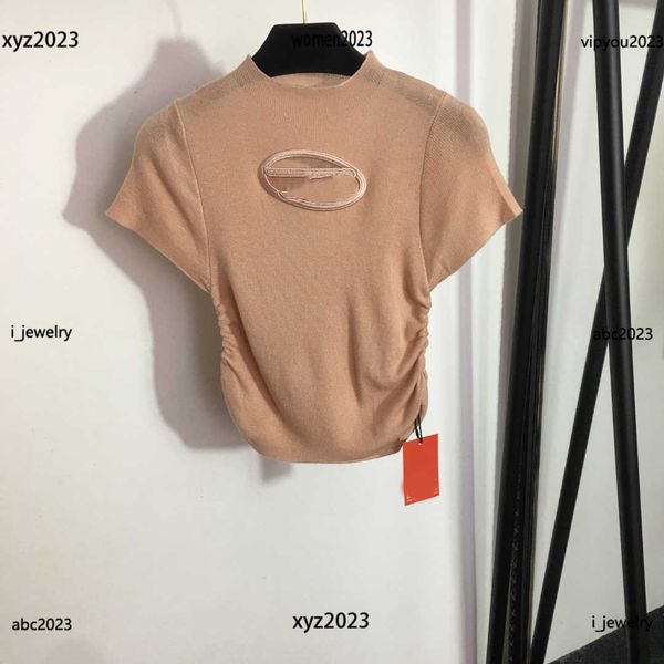 woman designer tees chest logo hollowed out open chest short sleeved knit knitted tees new products june07, White
woman designer tees chest logo hollowed out open chest short sleeved knit knitted tees new products june07, White