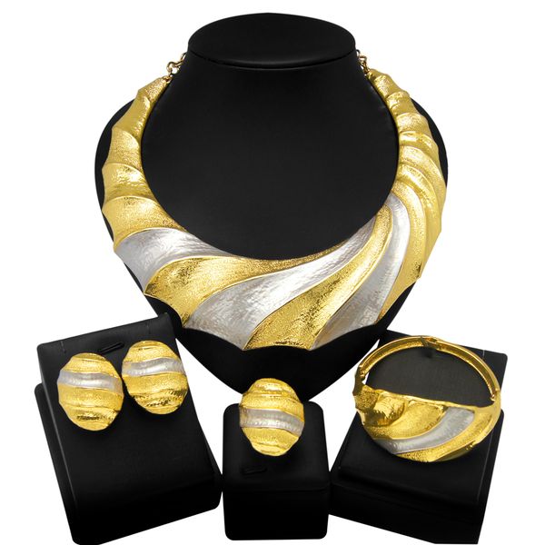 fashion design brazil gold jewelry set necklace set unique wedding ladies party jewelry set, Black
fashion design brazil gold jewelry set necklace set unique wedding ladies party jewelry set, Black