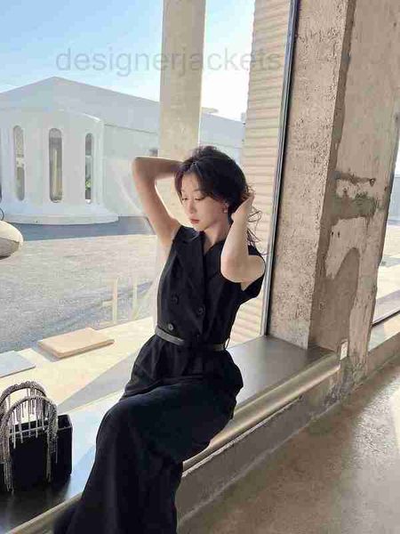 women's jumpsuits & rompers designer high end spring/summer new product fashionable western belt double breasted suit polo jumpsuit 02h, Black;white
women's jumpsuits & rompers designer high end spring/summer new product fashionable western belt double breasted suit polo jumpsuit 02h, Black;white