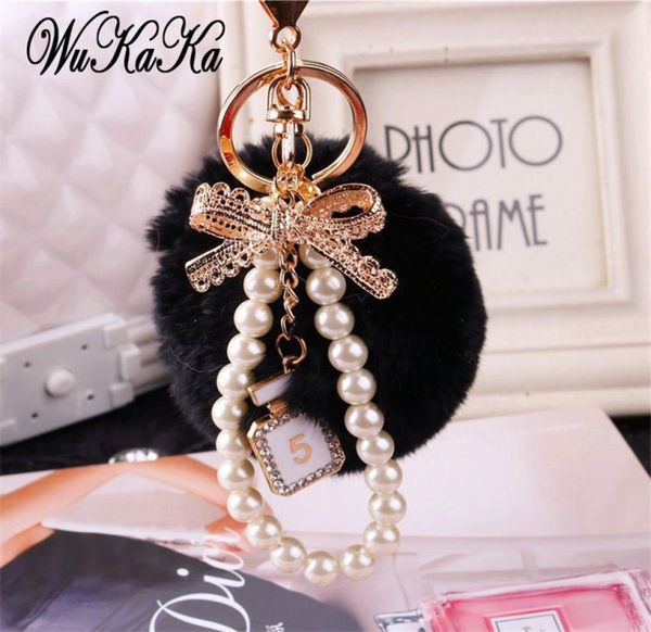 2020 fashion pearl chain crystal bottle bow pompom keychain car women handbag key chain ring fluffy puff ball keychains jewelry9095313, Silver
2020 fashion pearl chain crystal bottle bow pompom keychain car women handbag key chain ring fluffy puff ball keychains jewelry9095313, Silver