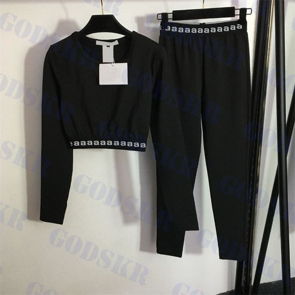 letter webbing yoga clothes two piece pants for women black long sleeved t shirt elastic leggings sports short, White
letter webbing yoga clothes two piece pants for women black long sleeved t shirt elastic leggings sports short, White