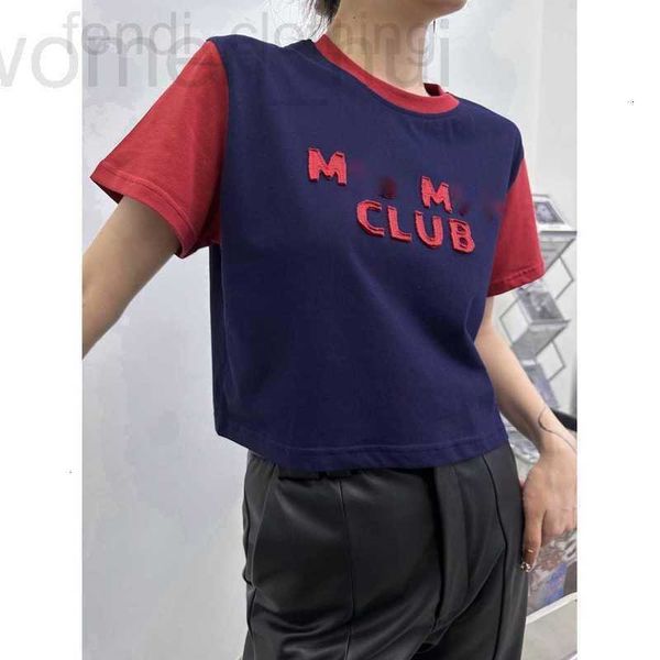 women's t-shirt designer s spring and summer new round neck color matching fashionable short design cotton comfortable casual versatile, White
women's t-shirt designer s spring and summer new round neck color matching fashionable short design cotton comfortable casual versatile, White
