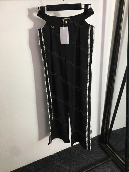 23ss womens designer clothing womens pants side letter ribbon splicing waist slimming casual wide-leg pants women clothing, Black;white
23ss womens designer clothing womens pants side letter ribbon splicing waist slimming casual wide-leg pants women clothing, Black;white