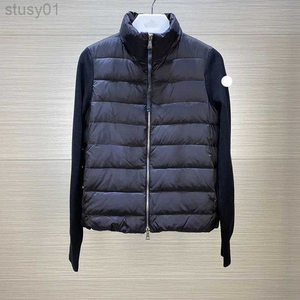 designer womens down jacket embroidered badge ladies coat fashion lightweight knit clothing labels complete, Black
designer womens down jacket embroidered badge ladies coat fashion lightweight knit clothing labels complete, Black