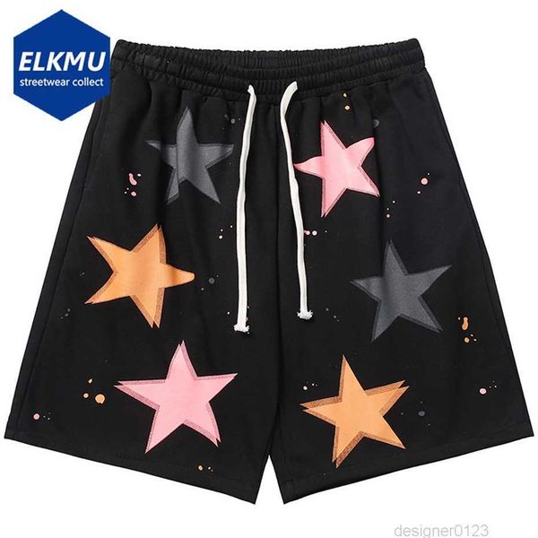men summer star print shorts hip hop streetwear harajuku loose shorts black white 2023 fashion casual oversized y2k shorts, White;black
men summer star print shorts hip hop streetwear harajuku loose shorts black white 2023 fashion casual oversized y2k shorts, White;black