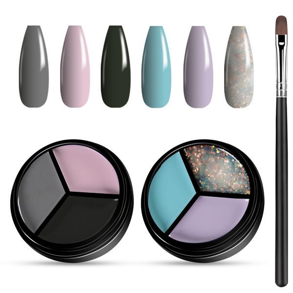 buriburi 6 colors solid gel nail polish with brush set, pudding cream gel soaking palette curing needed manicure diy salon nail kit (14-20), Red;pink
buriburi 6 colors solid gel nail polish with brush set, pudding cream gel soaking palette curing needed manicure diy salon nail kit (14-20), Red;pink