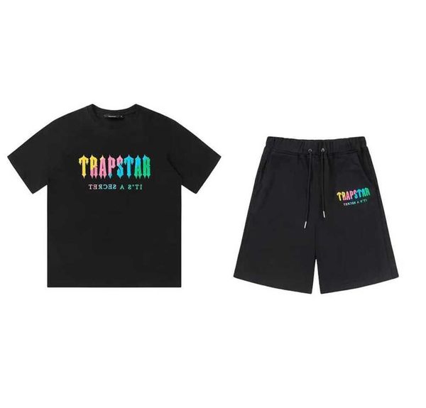 men's trapstar designer embroidered letters luxury black and white gray rainbow summer sports fashion cotton with short sleeves 36ess, White;black
men's trapstar designer embroidered letters luxury black and white gray rainbow summer sports fashion cotton with short sleeves 36ess, White;black