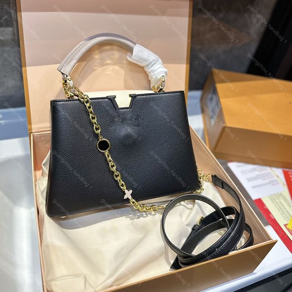 designer bag capucines totes women bb bags leather bags vacation purse walle handle bags with box