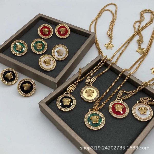 fashion accessories women's design chain necklace bracelet earrings medusa head pattern pendant women's jewelry collection banshee, Silver
fashion accessories women's design chain necklace bracelet earrings medusa head pattern pendant women's jewelry collection banshee, Silver