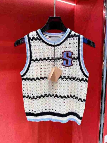women's knits & tees designer high-end early autumn college style hollowed out knit stripe sweater vest cardigan 01am, White
women's knits & tees designer high-end early autumn college style hollowed out knit stripe sweater vest cardigan 01am, White