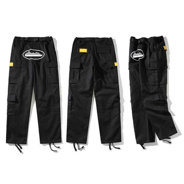 men's pants cargo mens streetwear hip hop retro printed casual trousers military multi-pockets straight high street loose overalls coup, Black
men's pants cargo mens streetwear hip hop retro printed casual trousers military multi-pockets straight high street loose overalls coup, Black