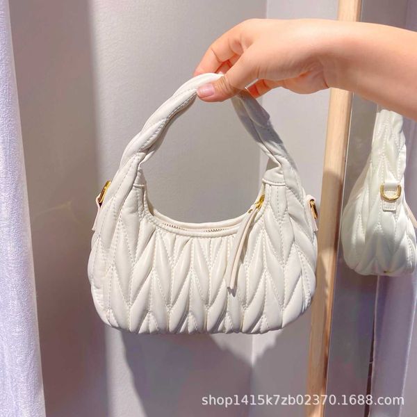 

miu 2023 new miao family women's bag miu family underarm bag handbag folded cloud bag korean dumplings cross body bag nbtg